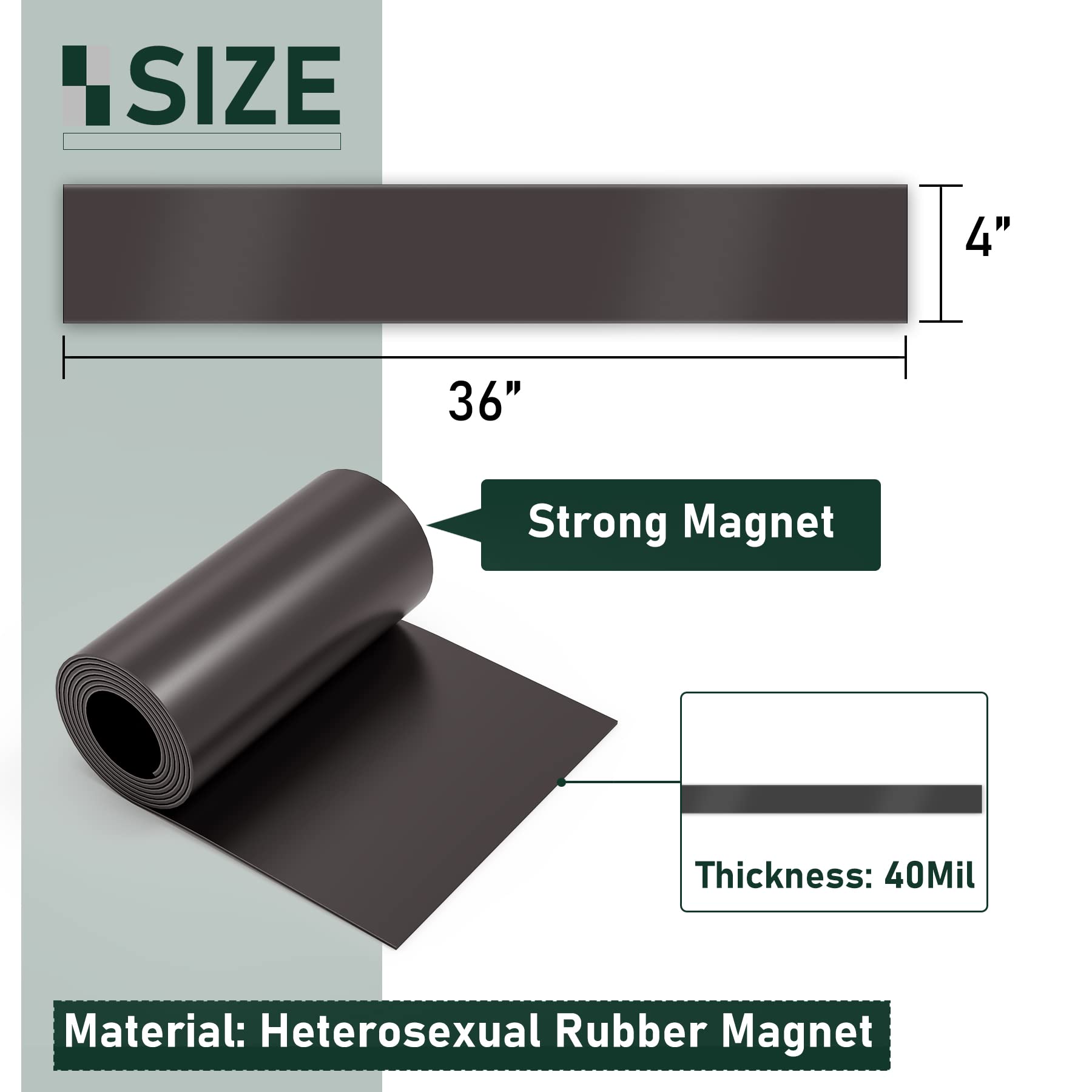 Flehomo Magnetic Fireplace Draft Stopper, 40 x 6 inch, Black, Rubber/Silicone, Prevent Cold Air and Heat Loss, 2 Pack