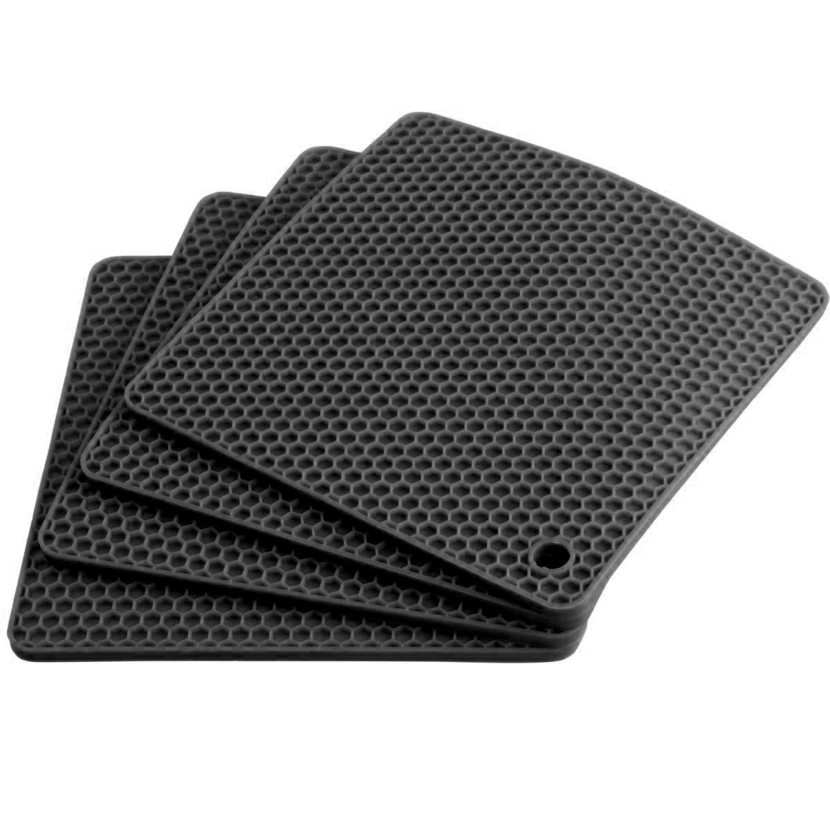 Silicone Trivets Mats, Silicone Hot Mats Set, Silicone Hot Pads, Silicone Pot Mat For Countertop, Trivet Pads Heat Resistant, Ta