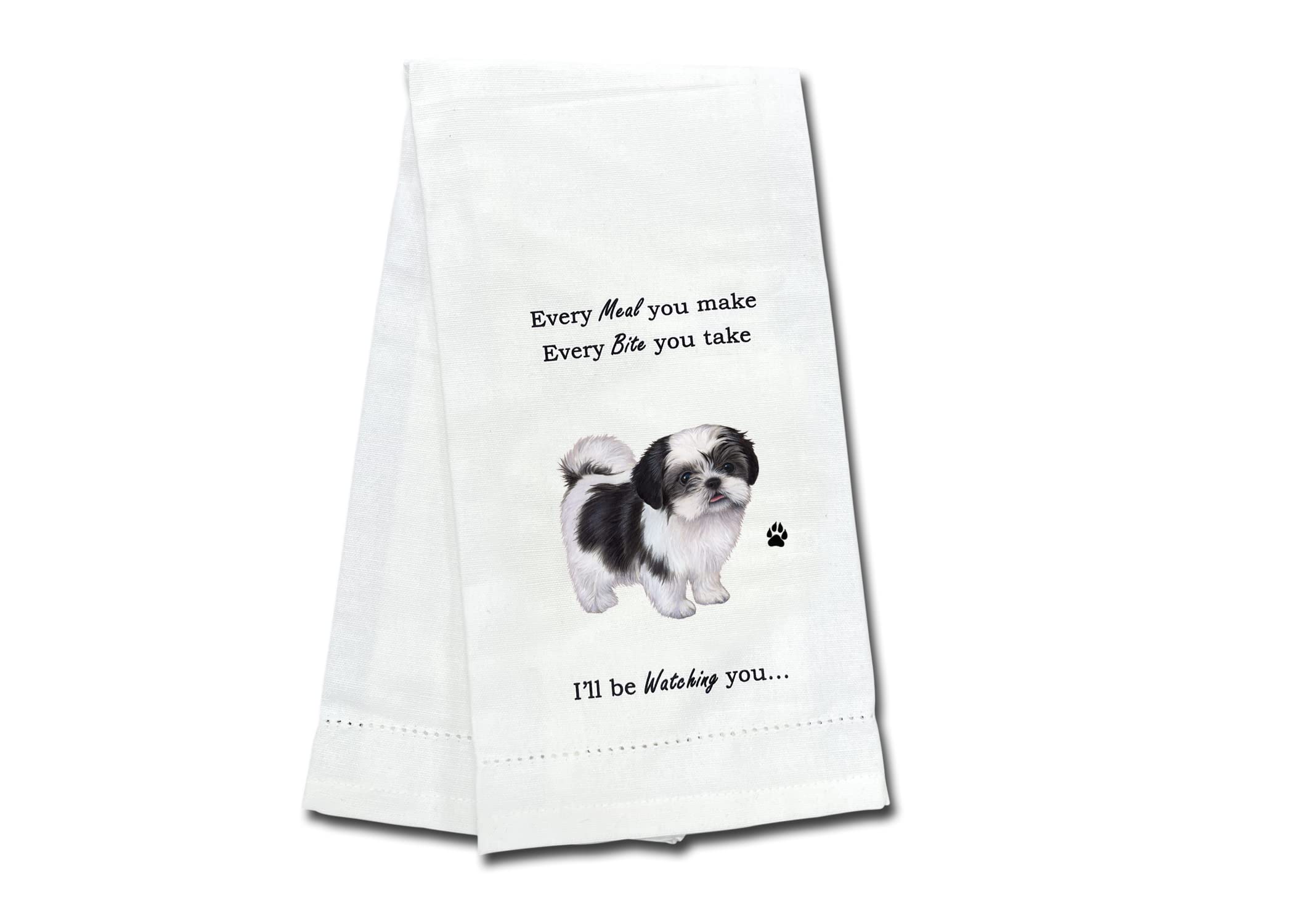 Black Shih Tzu Kitchen Towel - Soft Highly Absorbent - Black Shih Tzu Gifts - Dish Towels For Washing Dishes - Tea Towels - Reus