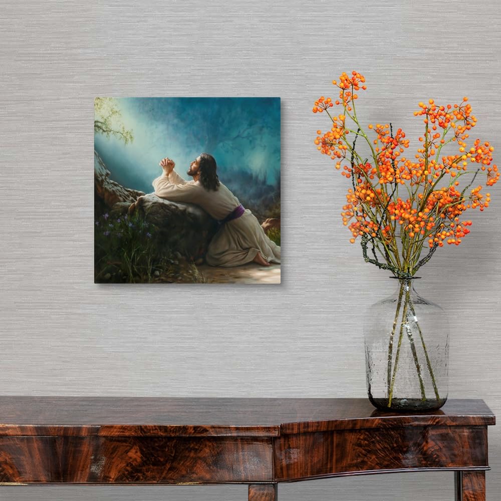 Canvas On Demand Gethsemane Canvas Wall Art Print By Mark Missman, Traditional, Home Decor, Christian, Christianity Artwork, 12'