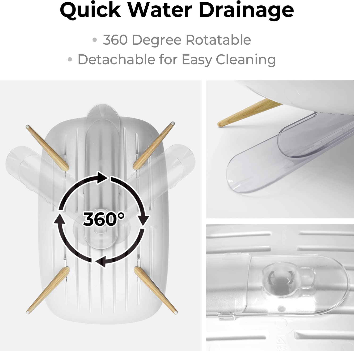 Carrotez Dish Drying Rack, Dish Rack, Dish Drainer With Swivel Spout For Kitchen Counter, Easy Installation, Durable, Rustproof,