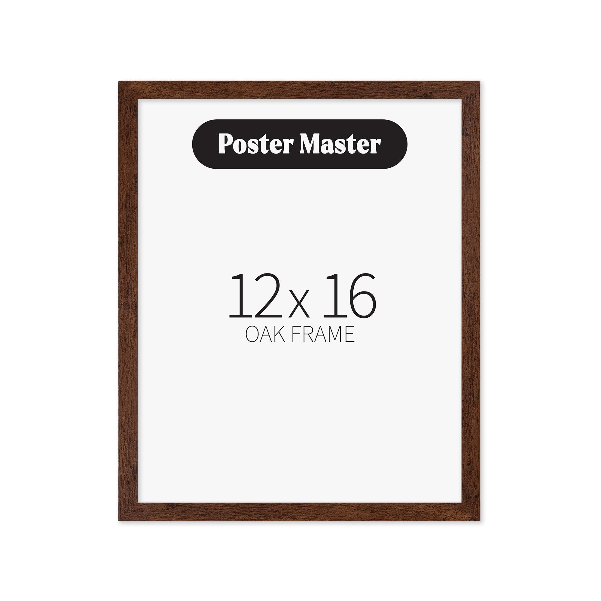 Poster Master 12x16 Dark Brown Wood Frames - 12x16 Poster Display - Frame for Wall Art, Poster - Wooden Holder - Art Display - T