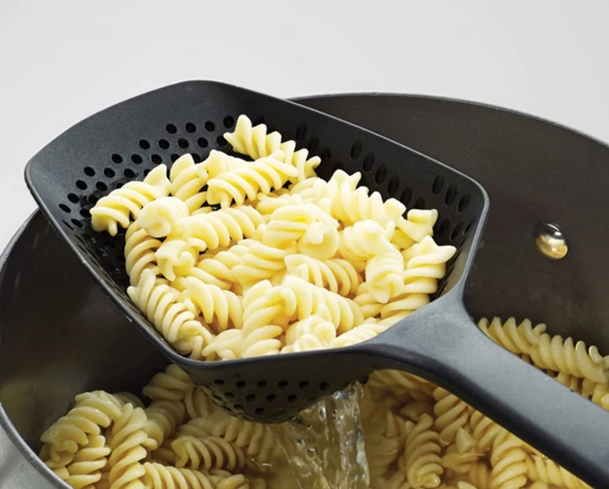 Joseph Joseph Scoop Colander Strainer Slotted Spoon, Large, Gray/Green