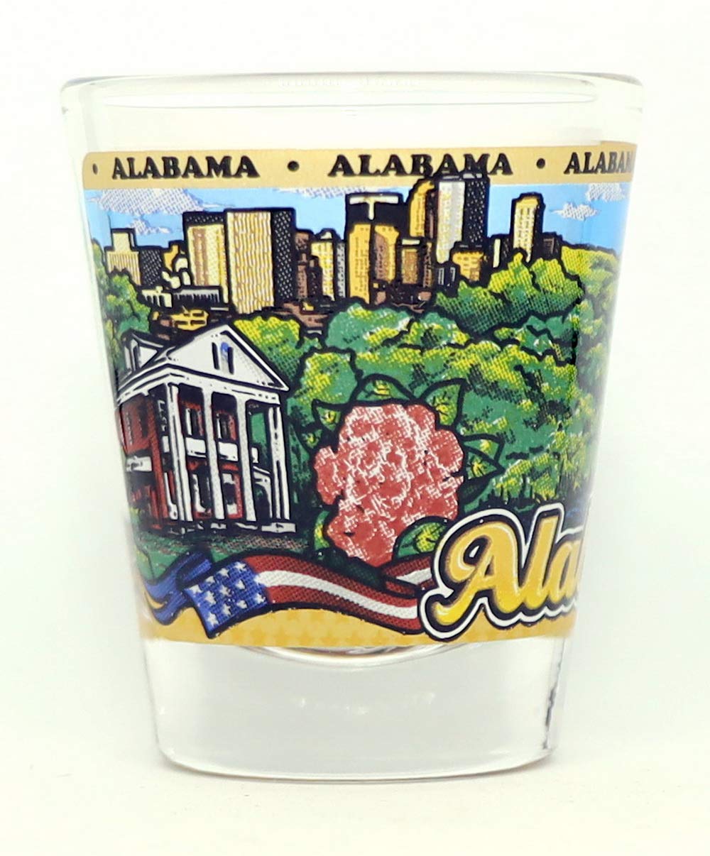 Alabama State Wraparound Shot Glass