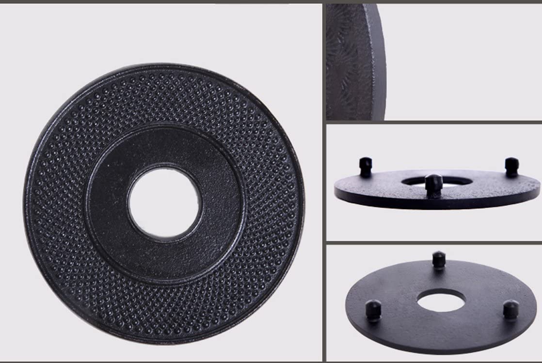 Suyika Cast Iron Mat With Rubber Pegs/Feet For Japanese Tea Kettle Cast Iron Teapot Black Trivet 5.3In