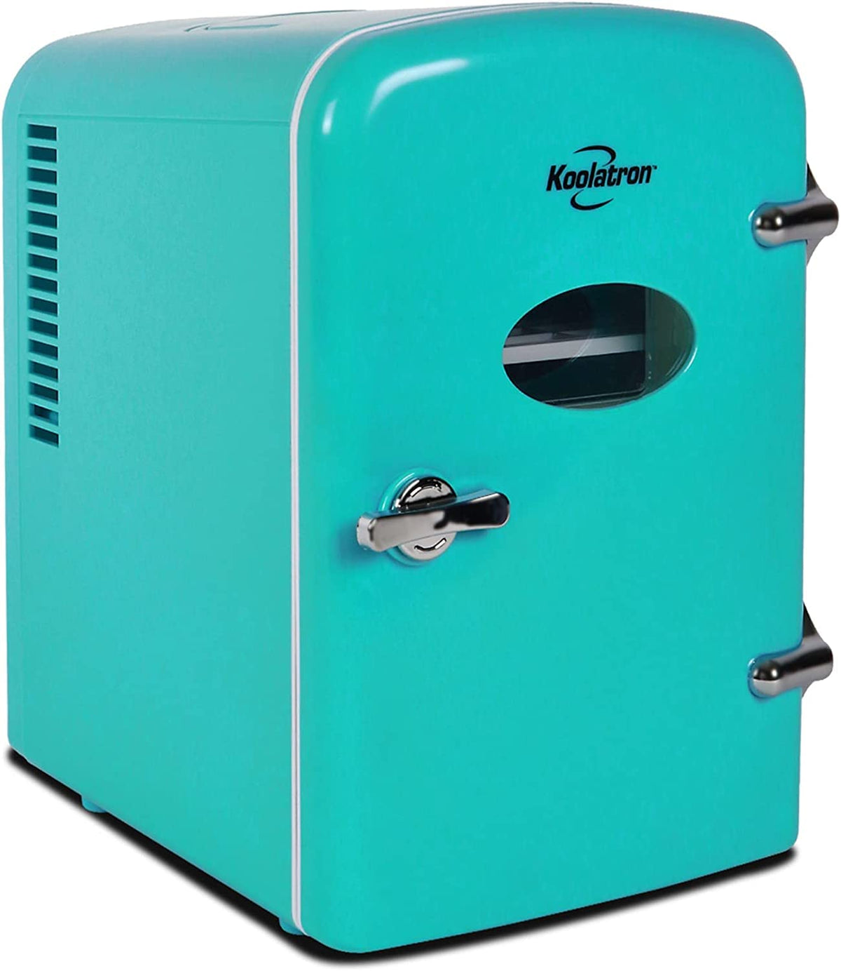 Koolatron Retro Portable Mini Fridge 4 Liter6 Can Acdc Thermoelectric Cooler For Skincare, Cosmetics, Medications, Dorm, Home, R