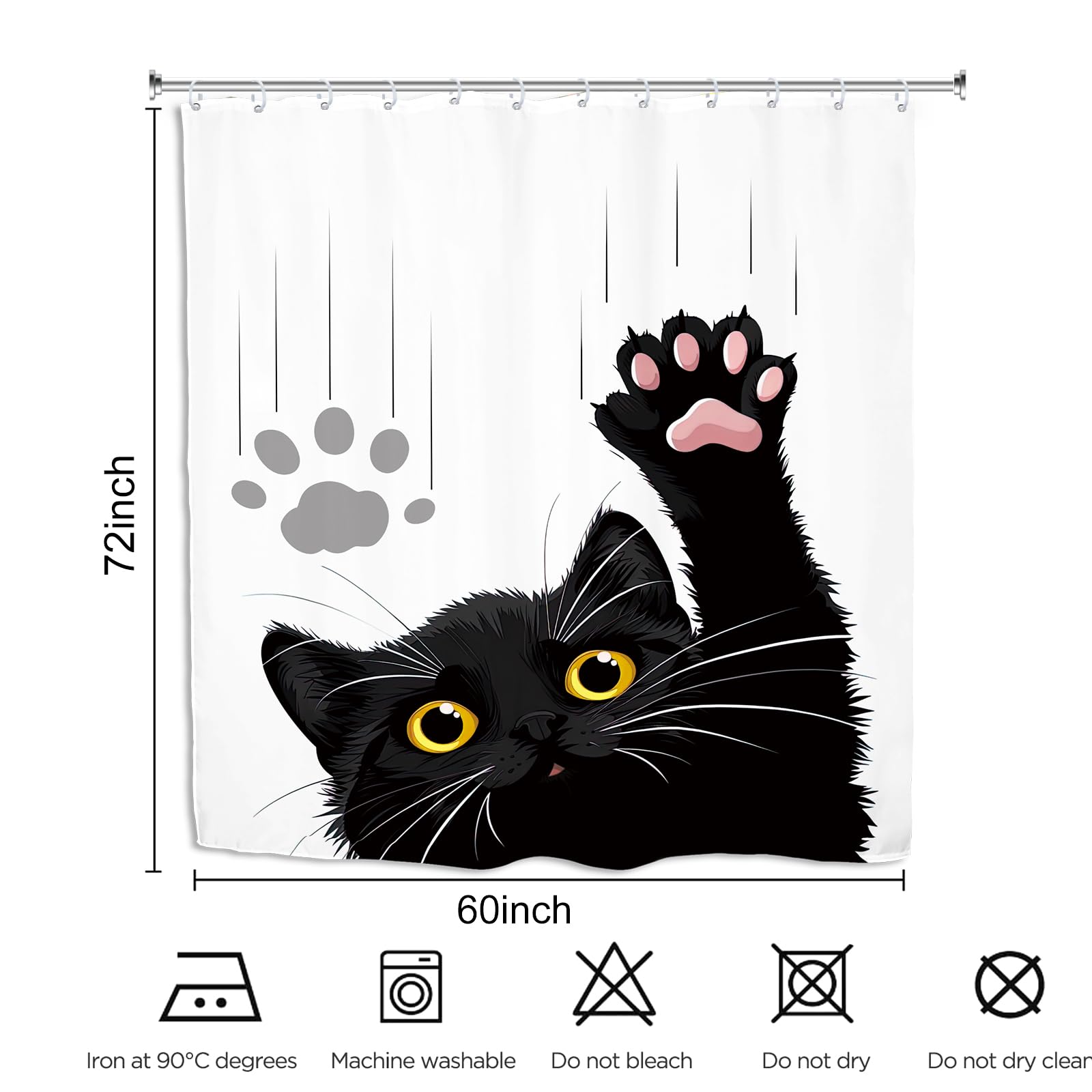 Kalmico Funny Dogs Cute Shower Curtain 60Wx72L Inch Bulldog Pet Hilarious Schnauzer Farmhouse Rustic Bathroom Set Accessories De
