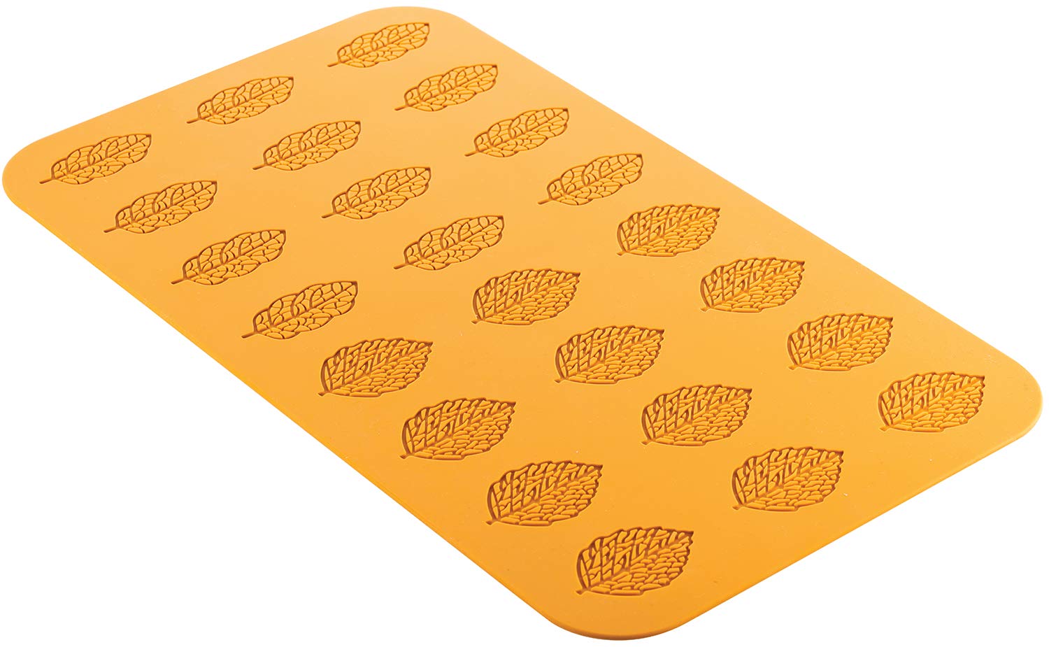 Silikomart Foresta Silicone Mold With 12 Oak-Leaf Imprints And 12 Rose-Leaf Imprints