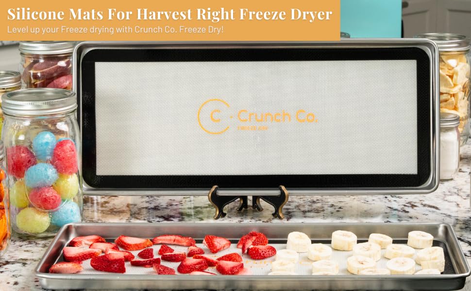 Crunch Co. Silicone Mats For Harvest Right Freeze Dryer (M - Medium) 5 Pack