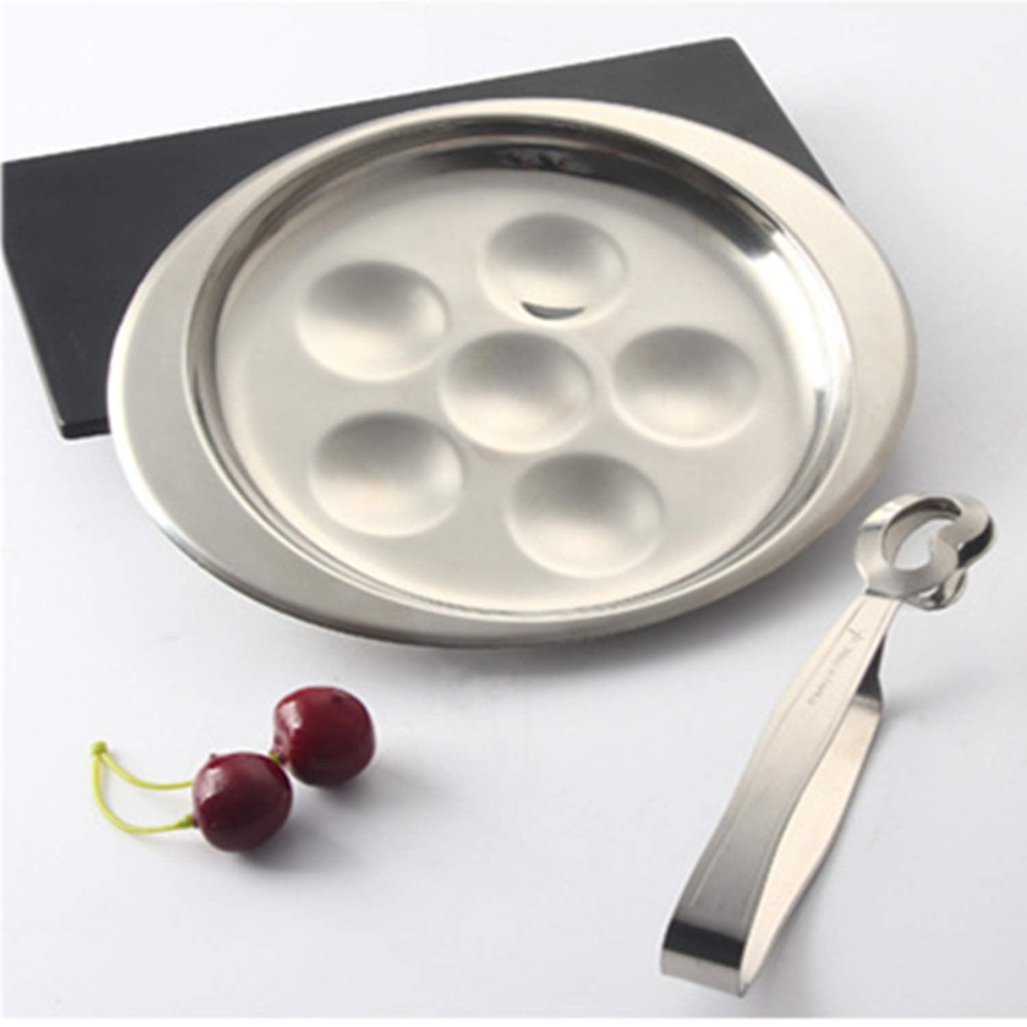 Han Sheng 6 Pcs Stainless Steel Escargot Snail Tongs Kitchen Cooking Tool For Kitchen Cooking And Restaurant Serving