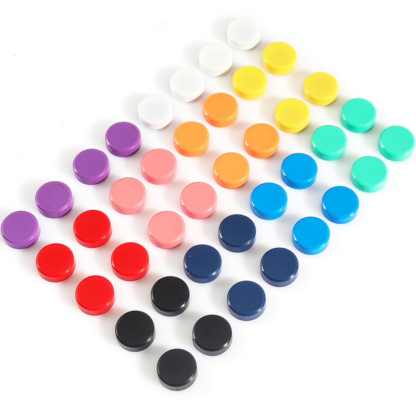 Pyjlbx Fridge Magnet, 40 Pack 10 Colors Refrigerator Magnets Colorful Locker Magnets,Round Cute Magnets Fridge Small Strong Magn