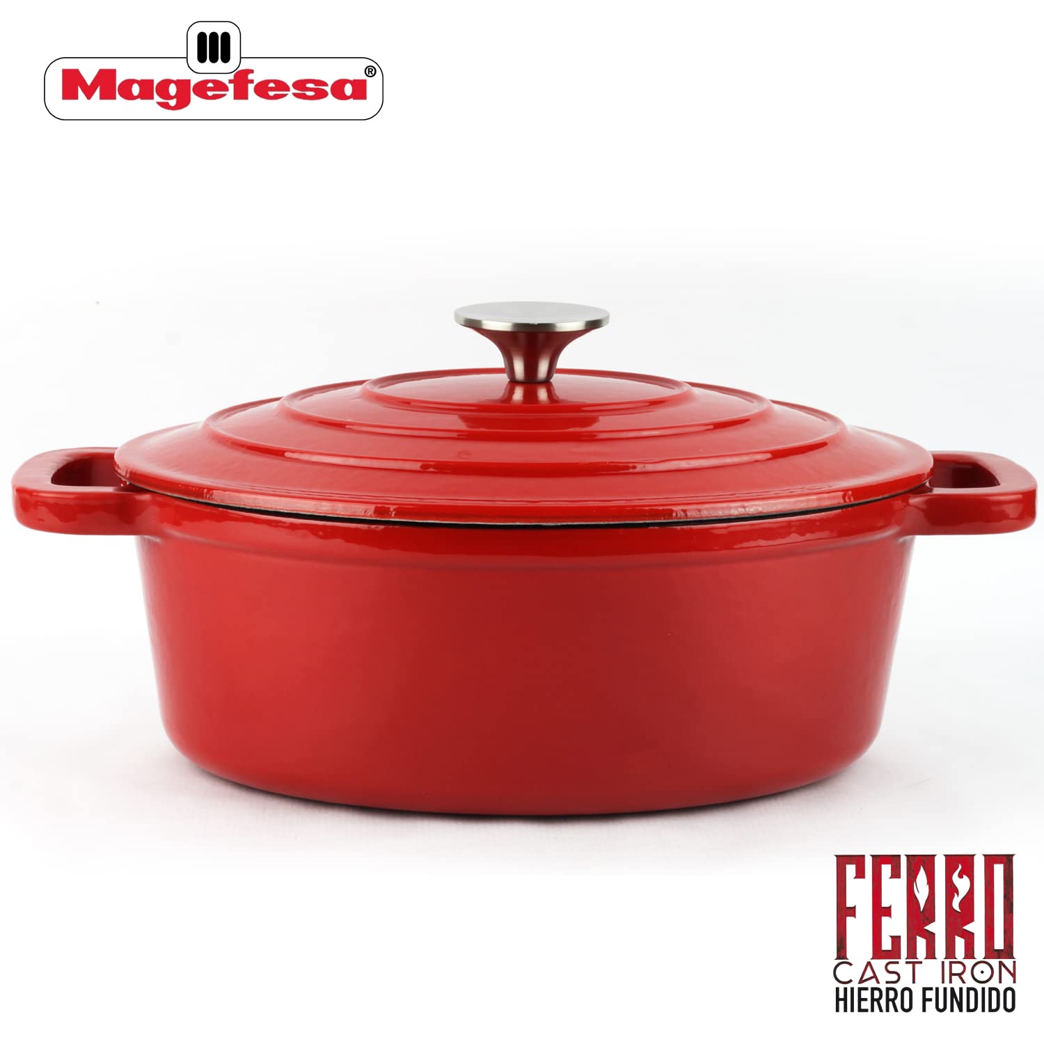 Cast Iron Dutch Oven Magefesa Ferro, Optimal Retention And Heat Distribution, For All Types Of Cooktop, Induction, Oven Safe, En