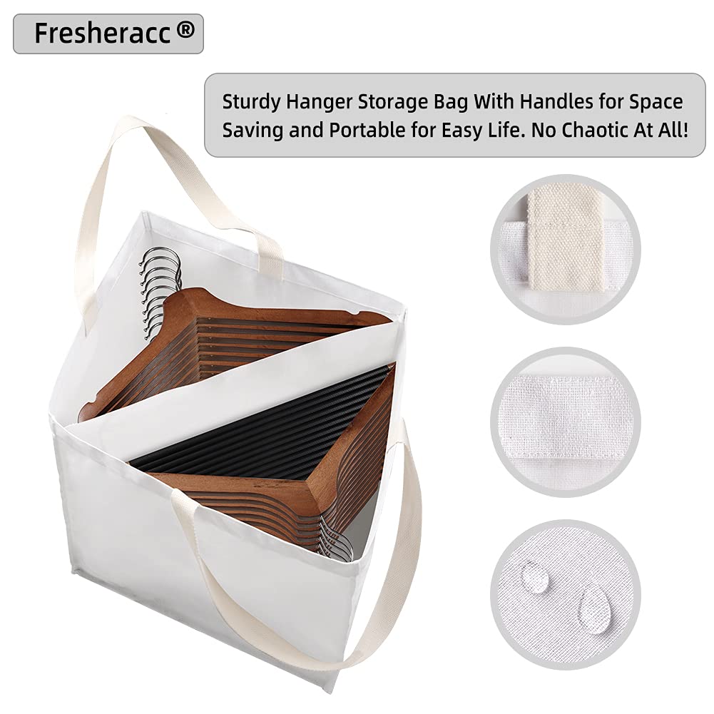Clothes Hanger Organizer Holder For Space Saving, Fresheracc Hanger Triangle Storage Bag With Handles For Closet Tidier Laundry