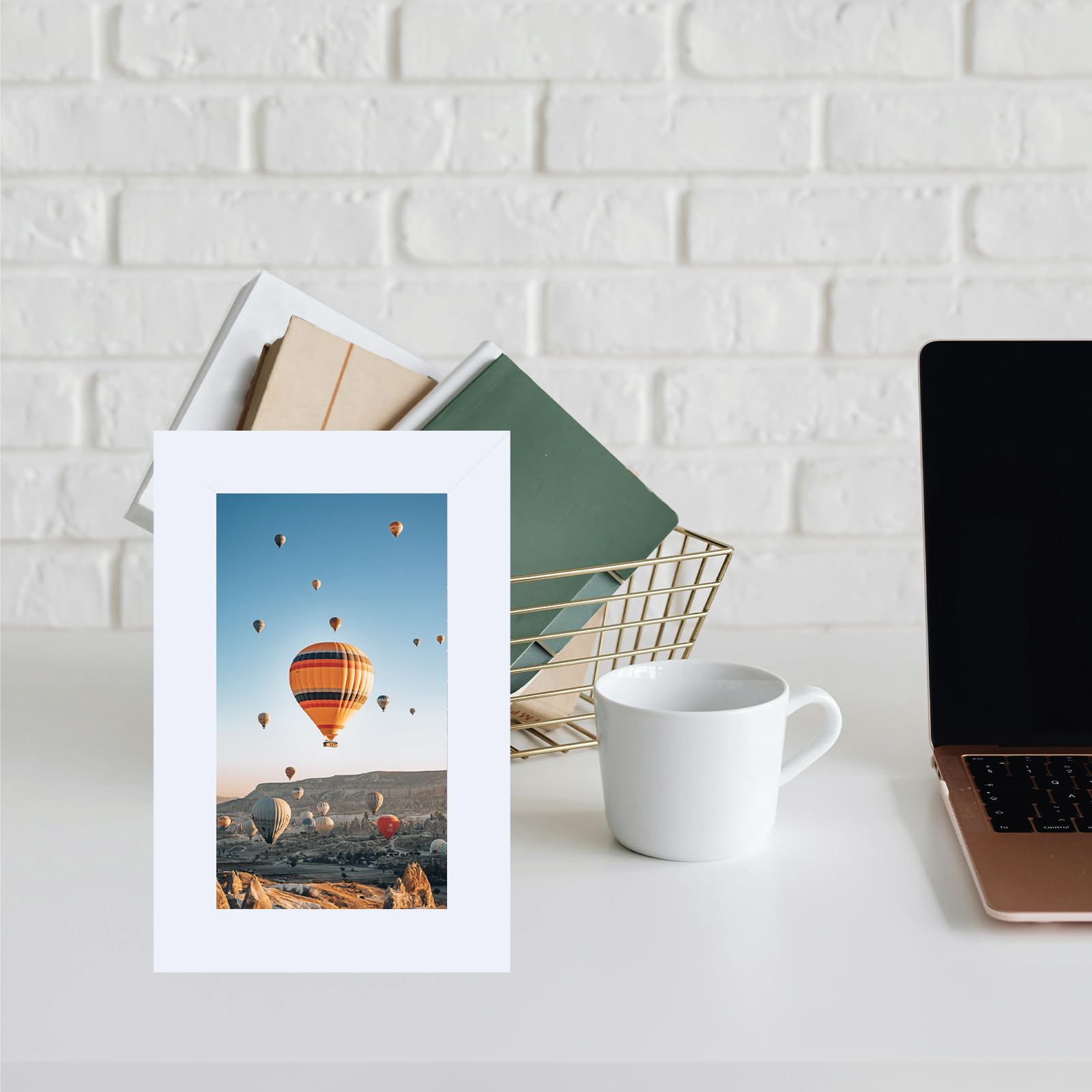 JCJMY 3x5 Picture Frame White for Tabletop, 3 x 5 Photo Frame with Shatter Resistant Plexiglass, Sturdy 3 by 5 Poster Frame, Whi