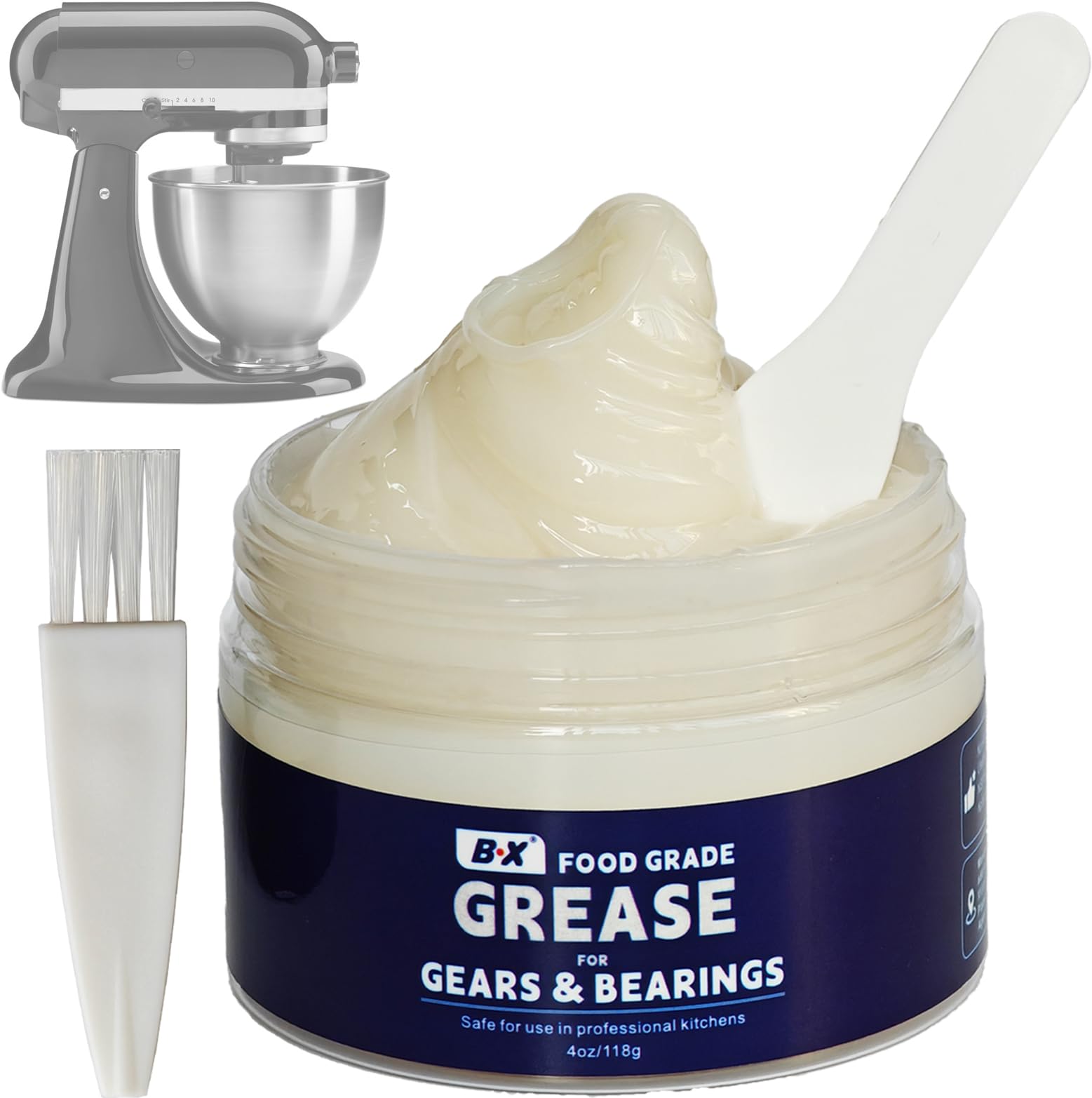 Food Grade Grease for Kitchen Stand Mixers - 4oz Lubricant to Maintain and Extend The Life of Your Food Machine