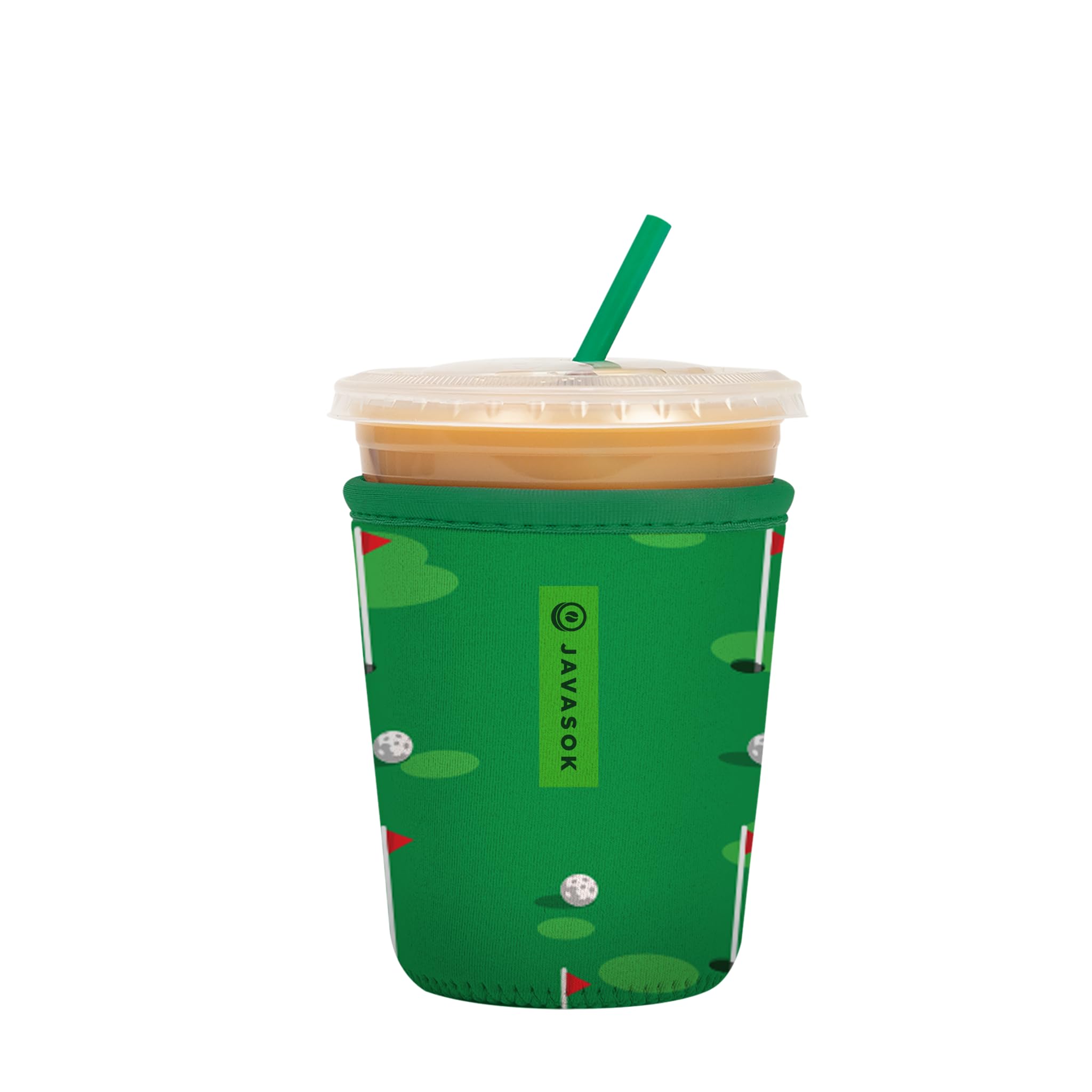 Sok It Java Sok Iced Coffee & Cold Soda Insulated Neoprene Cup Sleeve (Puttin Around, Small: 16-20oz)