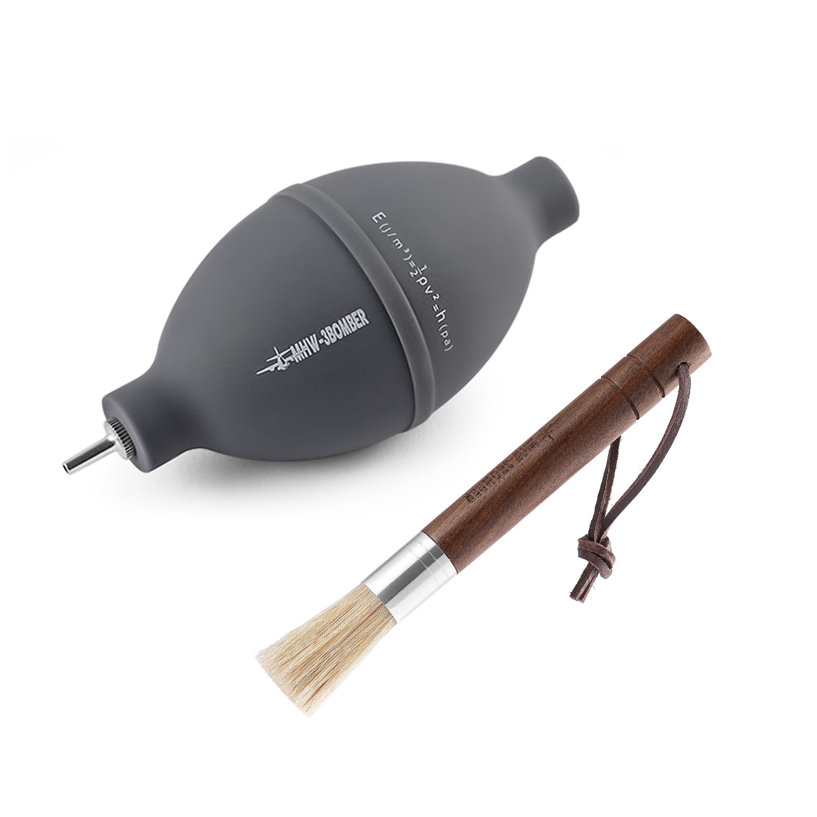 Mhw-3Bomber Air Blower Coffee Grinder Cleaning Tool Camera Dust Clean Coffee Cleaning Brush Walnut Wood Handle Coffee Powder Air
