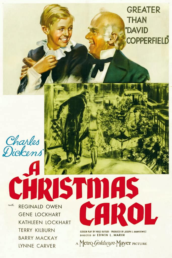 A Christmas Carol Charles Dickens Movie Holiday Vintage Classic Film Cool Wall Art Print Poster 12X18