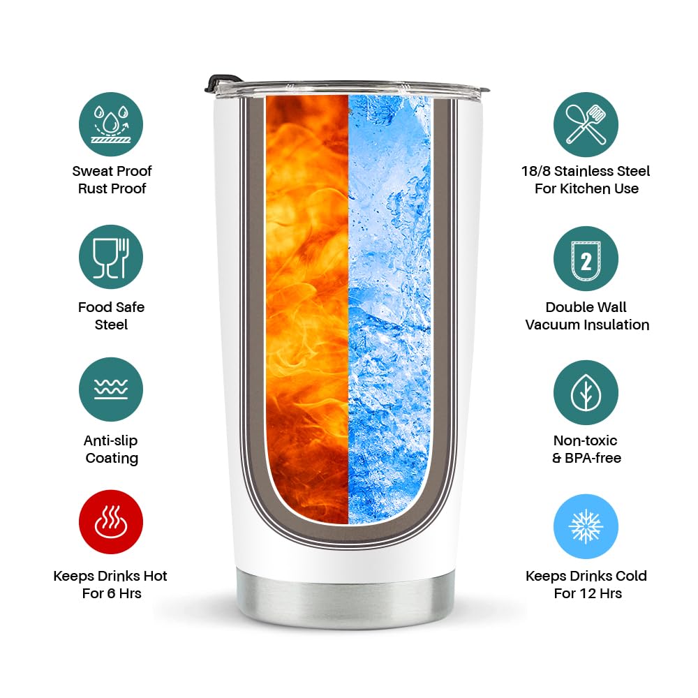 50Th Birthday Gifts For Women, Tumbler 20 Oz Stainless Steel Vacuum Insulated Tumblers, 1974 Birthday Gifts For Women, 50 Year O