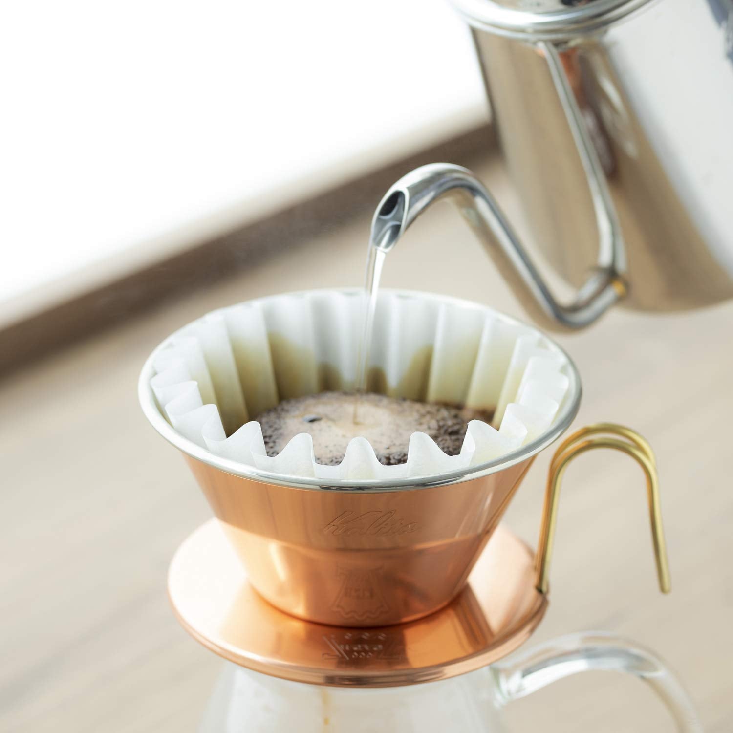 Kalita Wave Series Kwf-185#22210 Coffee Filter, White, For 2-4 People, 50 Sheets X 2 Packs
