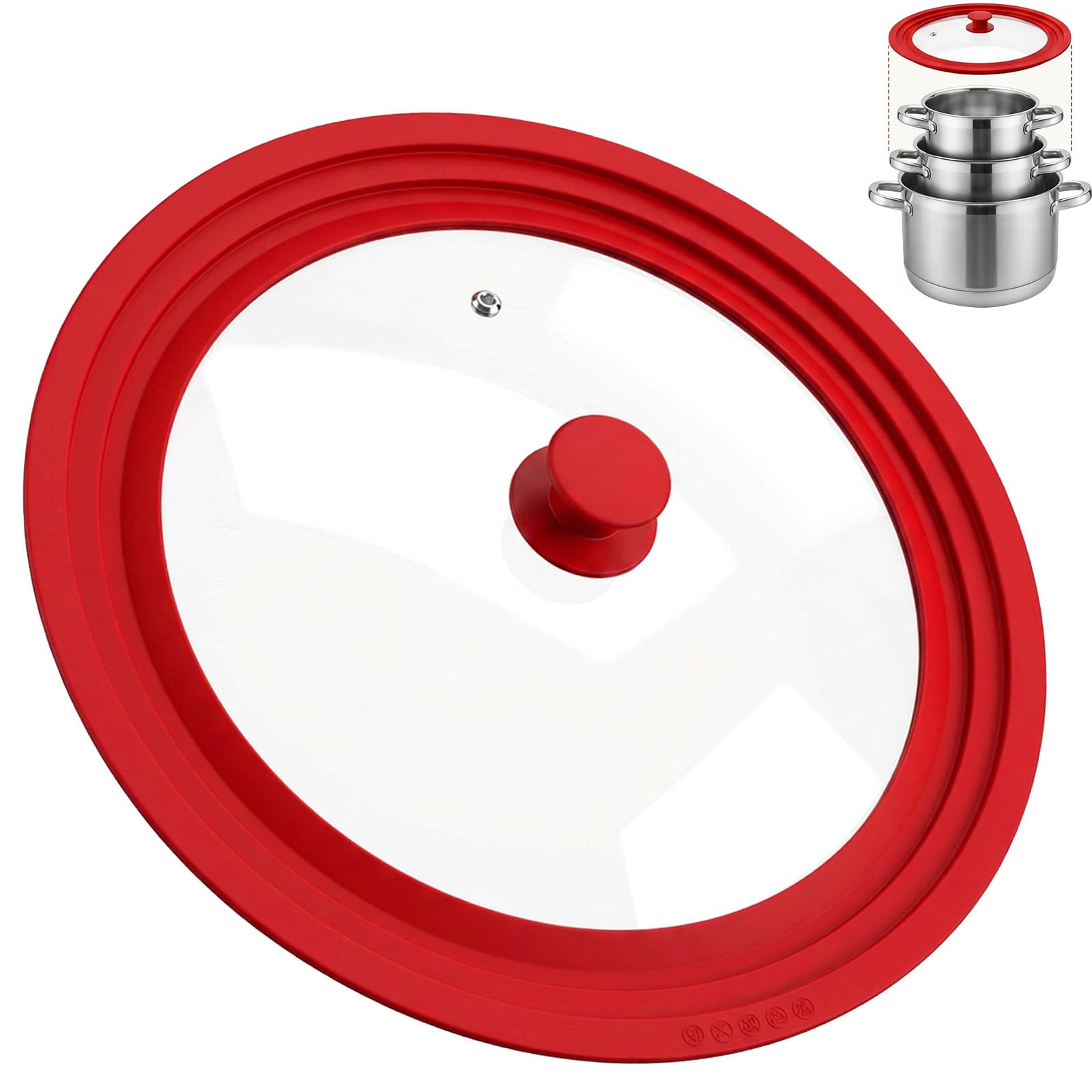 Ckhoid 131415 in Universal Pan Lid for Pots, Pans, Diameter Cookware