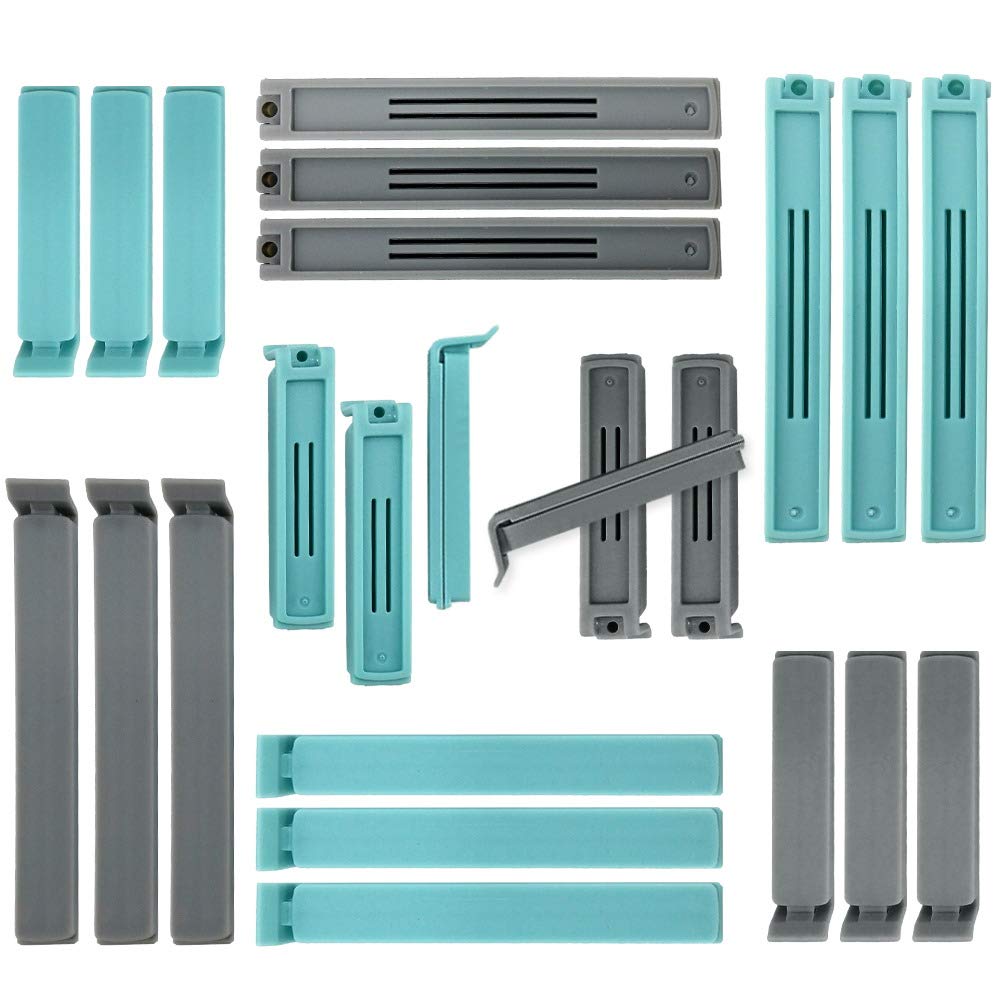 Bag Sealing Clips - Bag Clips For Food Keep Food Fresh Prevent Spillage Microwave Dishwasher Safe Bpa Free 3.2Inch,4.7Inch