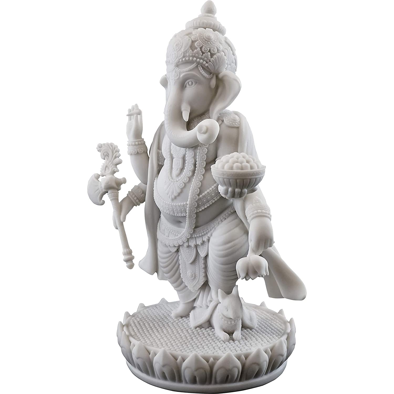 Sri Krishna Culture-New Big Beautiful Standing Ganesh For Home Decoration-Height-8 Inches-Antique Finish-Resin