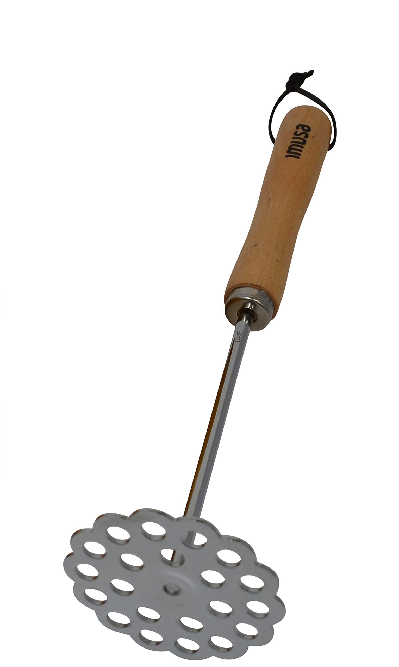 Imusa Metal Potato Masher With Handle, Wood
