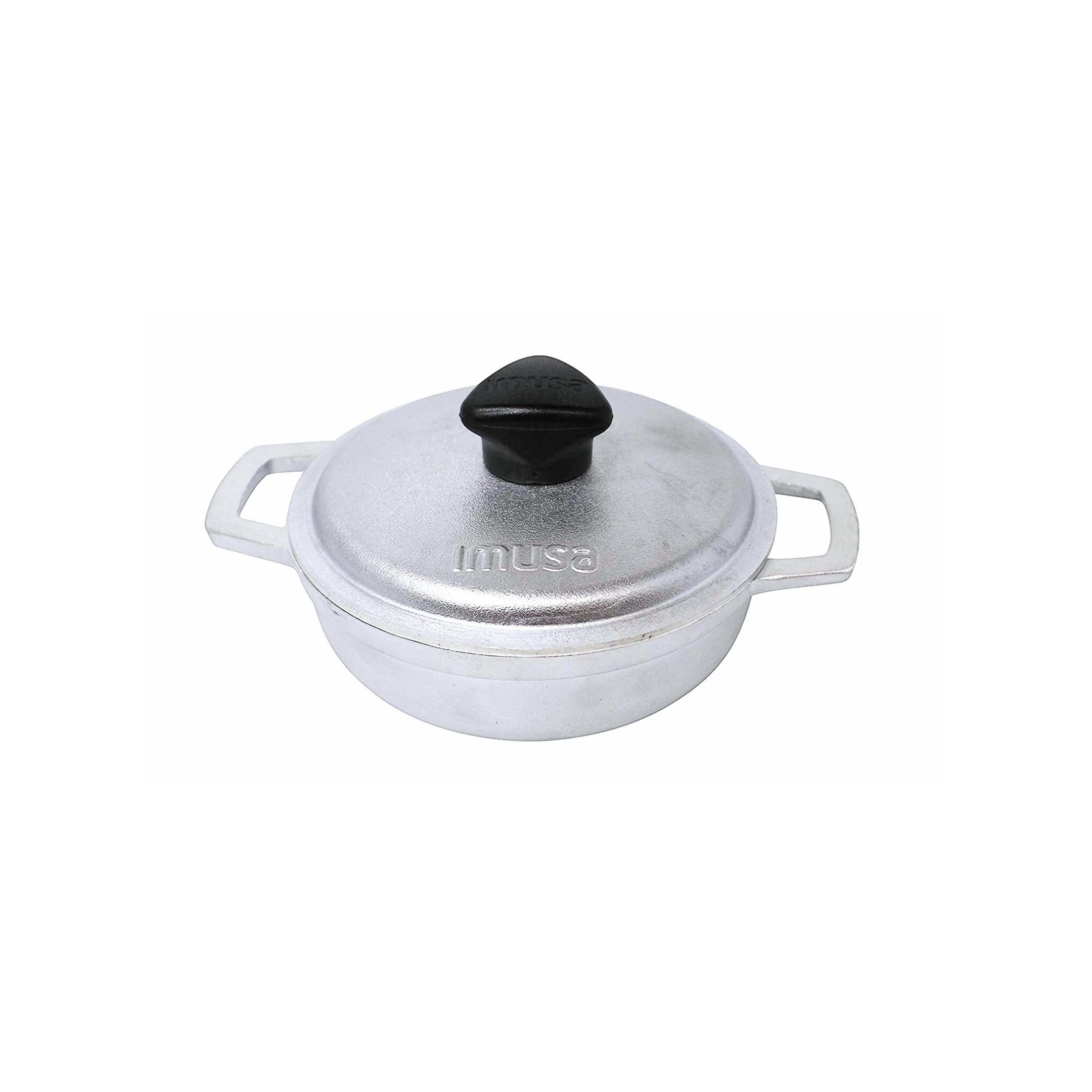 IMUSA (12 PACK) 0.7Qt Traditional Colombian Mini Caldero (Dutch Oven) for Cooking and Serving, 0.7 Quart, Silver (GAU-80560KIT)