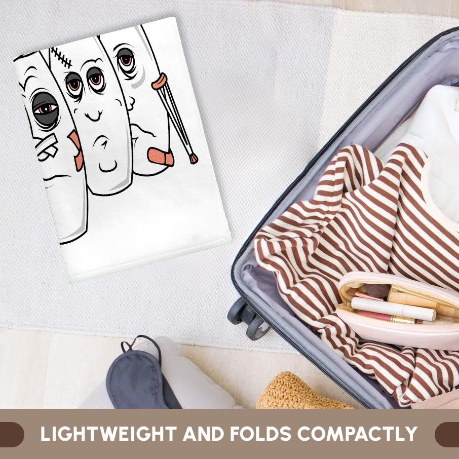 3Drose - Dooni Designs Sports And Hobbies Designs - Funny Busted Up Injured Bowling Pins Cartoon Sports Design - Towels (Twl-116