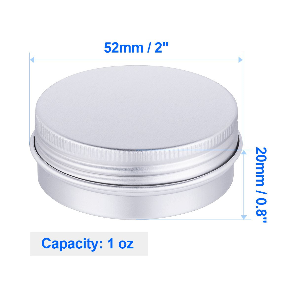 Petutu 30 Pack Tin Cans Screw Top Round Metal Lip Balm Tins Containers With Lids (1Oz)