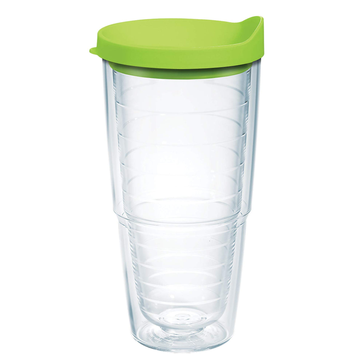 Tervis Clear & Colorful Lidded Made In Usa Double Walled Insulated Tumbler Travel Cup Keeps Drinks Cold & Hot, 24Oz, Lime Green