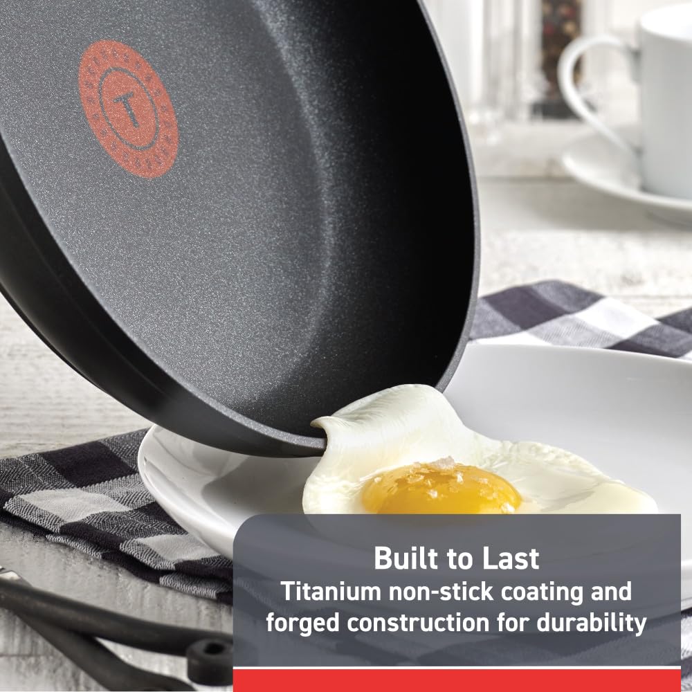 T-Fal Advanced Nonstick Fry Pan 10.5 Inch, Oven Broiler Safe 350F, Comfort Grip, Cookware, Non Stick Frying Pan, Skillet, Cookin