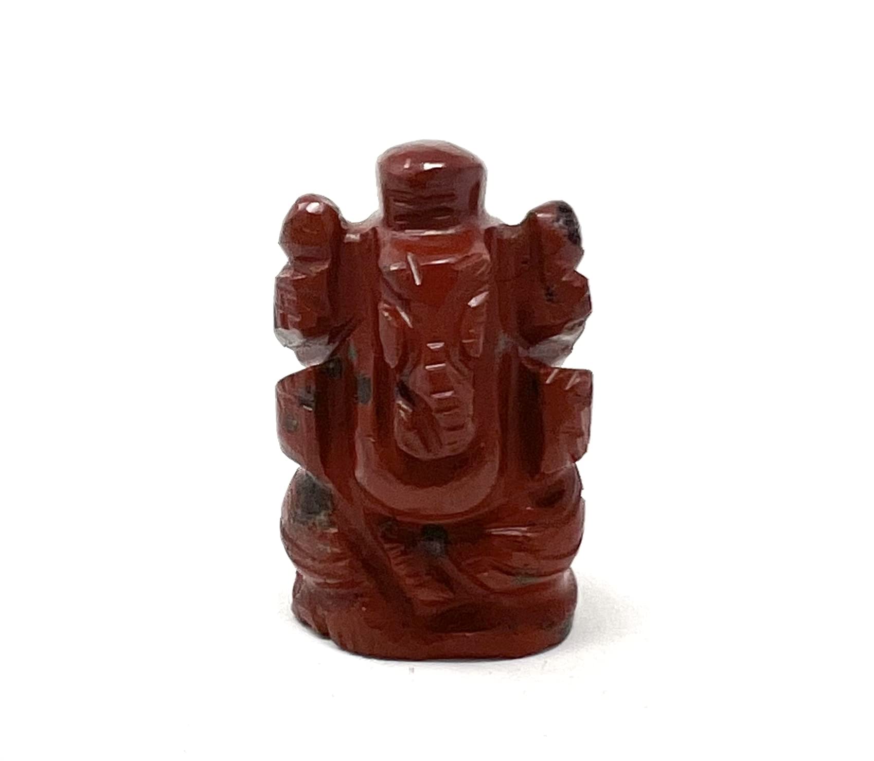 Mahant Ji 100% Certified Pure Red Sunstone Ganesh/Laal Sun Sitara Ganesha Murti With Lab Certificate For Gift (Weight 12 Gm To 1