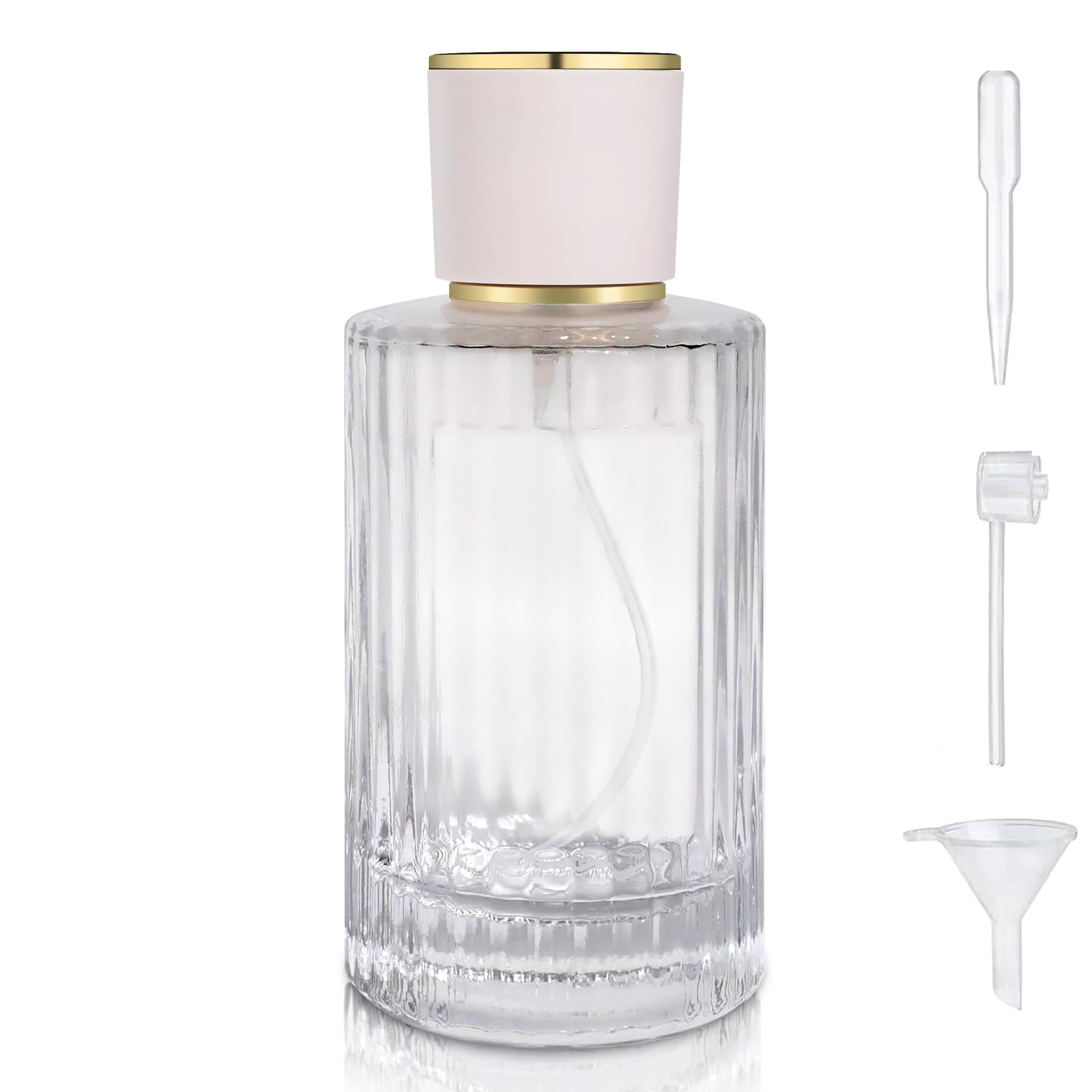 Yerpkefey 100Ml/3.4 Oz Glass Spray Bottle Perfume Atomizer,Refillable Perfume Spray Bottle Perfume Bottles Empty With 3 Kinds Of