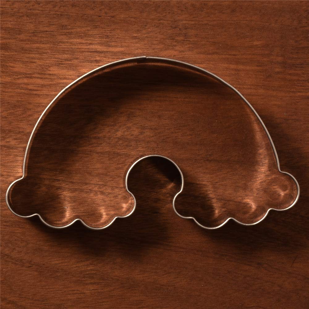 Liliao Rainbow Cookie Cutter For Kids - 4 X 2.4 Inches - Stainless Steel