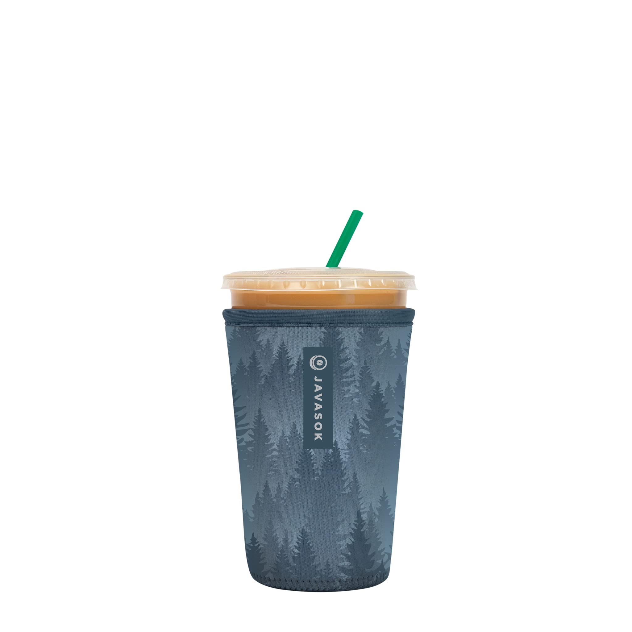 Sok It Java Sok Iced Coffee & Cold Soda Insulated Neoprene Cup Sleeve (Foggy Woods, Medium: 22-28oz)