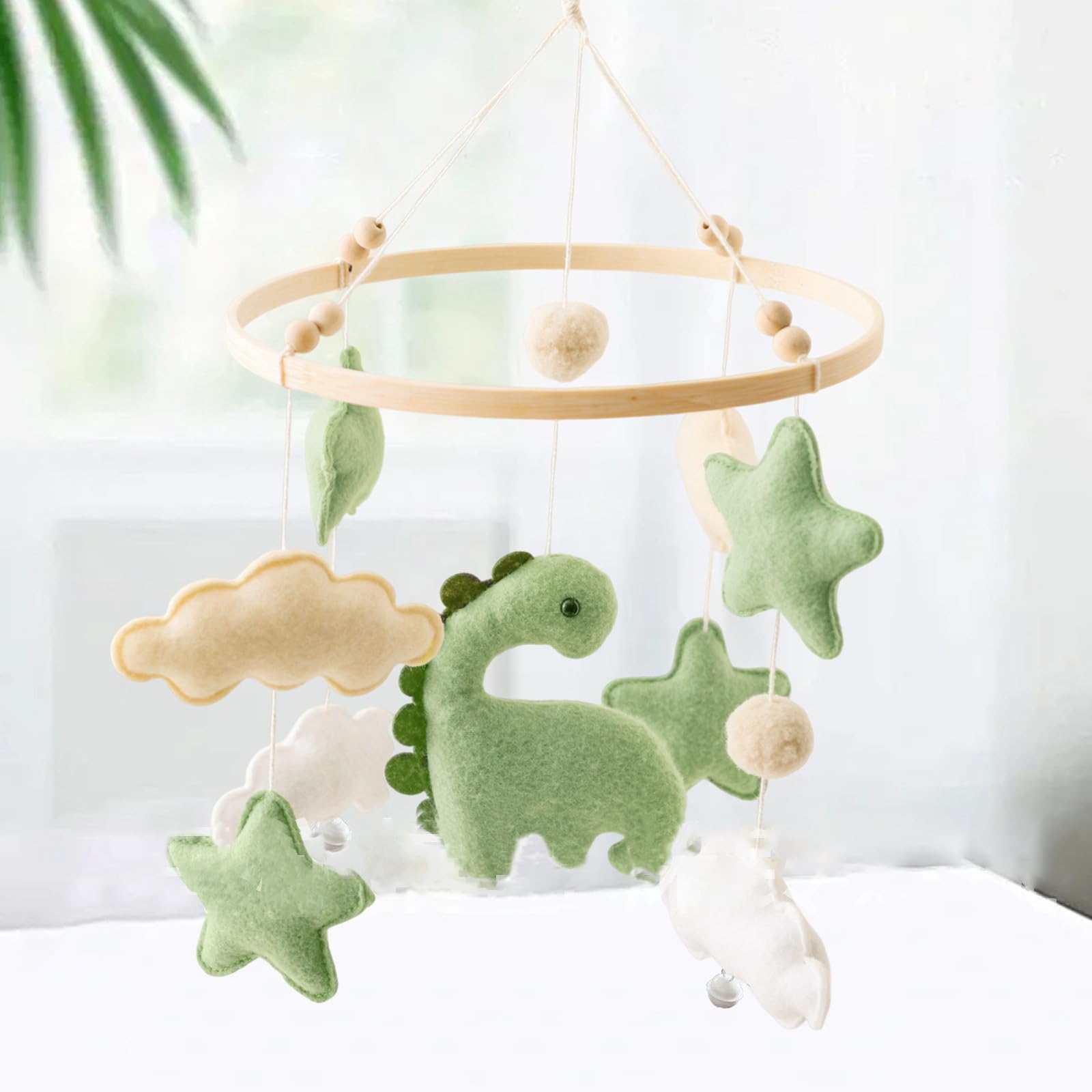 Baby Crib Mobile for Boys Girls, Nursery Decor Mobile for Bassinet, Gender Neutral Mobile Crib Accessories for Infant Bedroom Ha