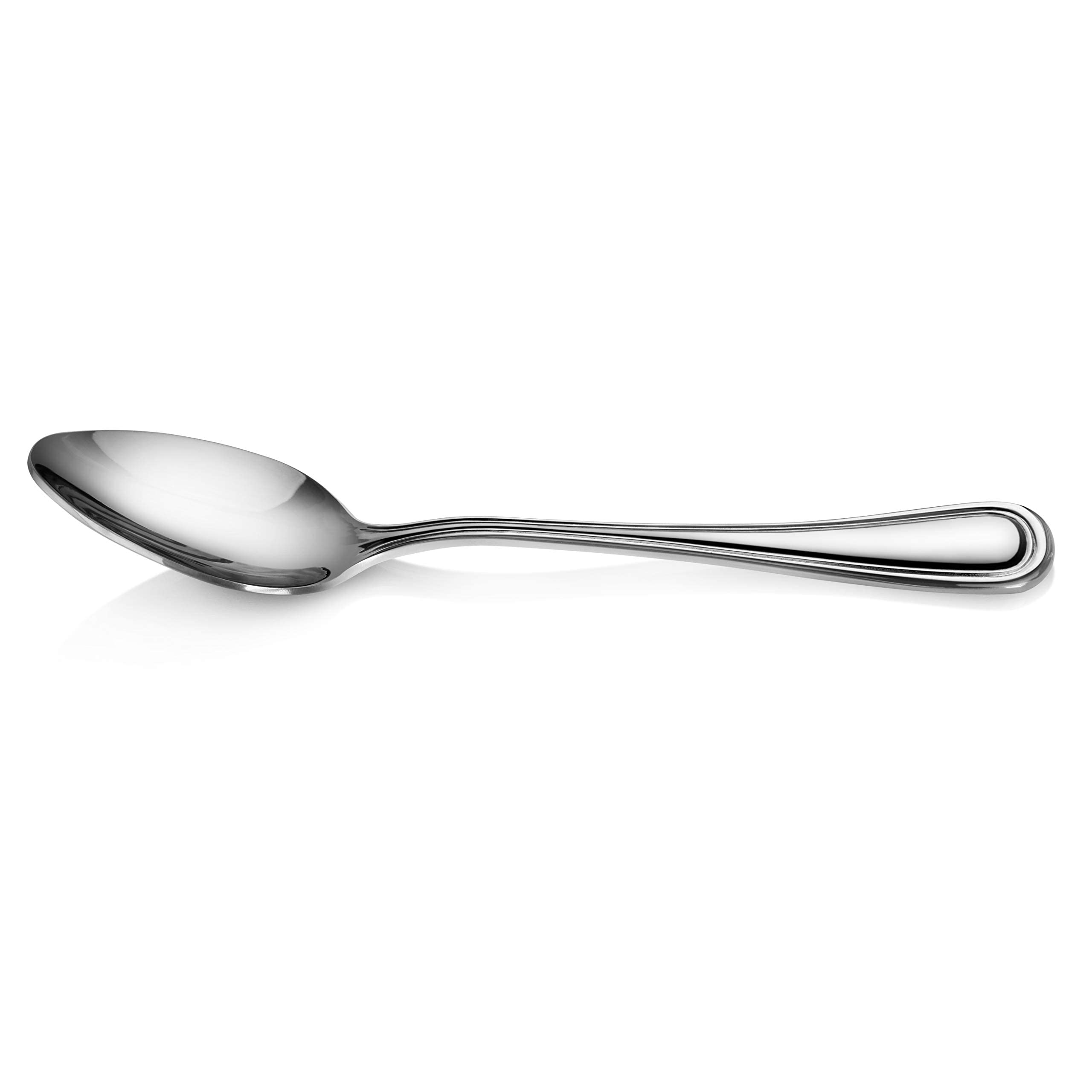 New Star Foodservice 58123 Slimline Pattern, 18/0 Stainless Steel, Dinner/Dessert Spoon, 7.25-Inch, Set Of 12