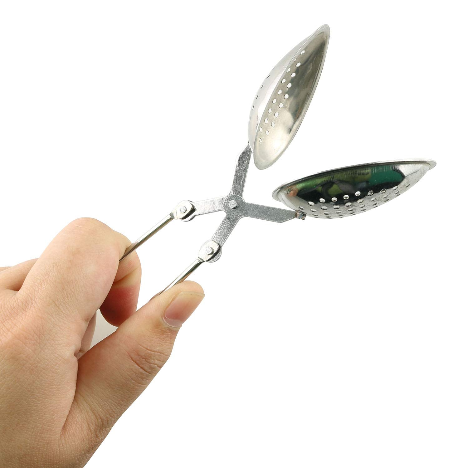 Tegg Tea Infuser 2Pcs Stainless Steel Leaves Shape Spices Snap Spoon Tea Filter Strainer With Long Handle For Loose Leaf Tea And