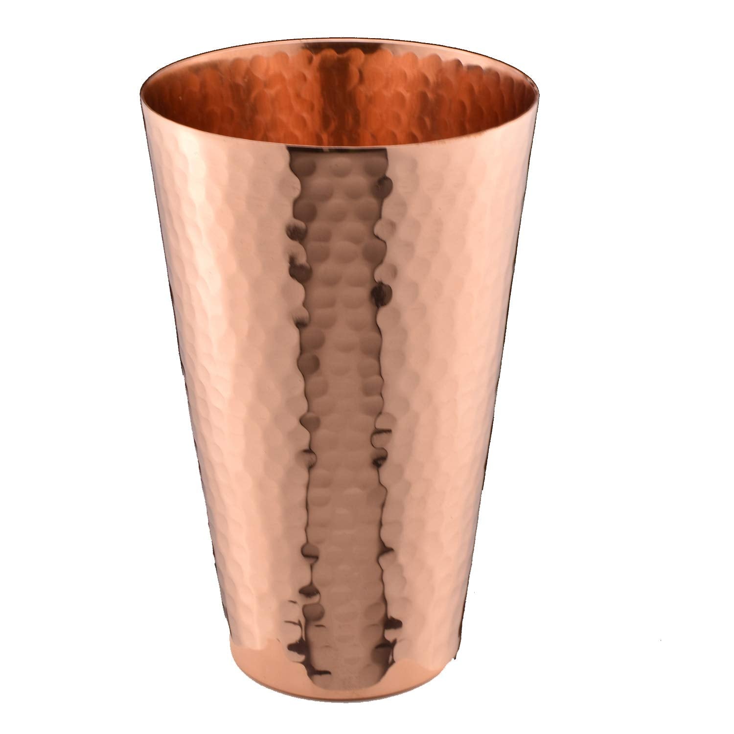 Prince Of Scots 18 Ounce Hammered Copper Tumbler Cup, Handcrafted Super Heavy Weight, Easy Care Finish