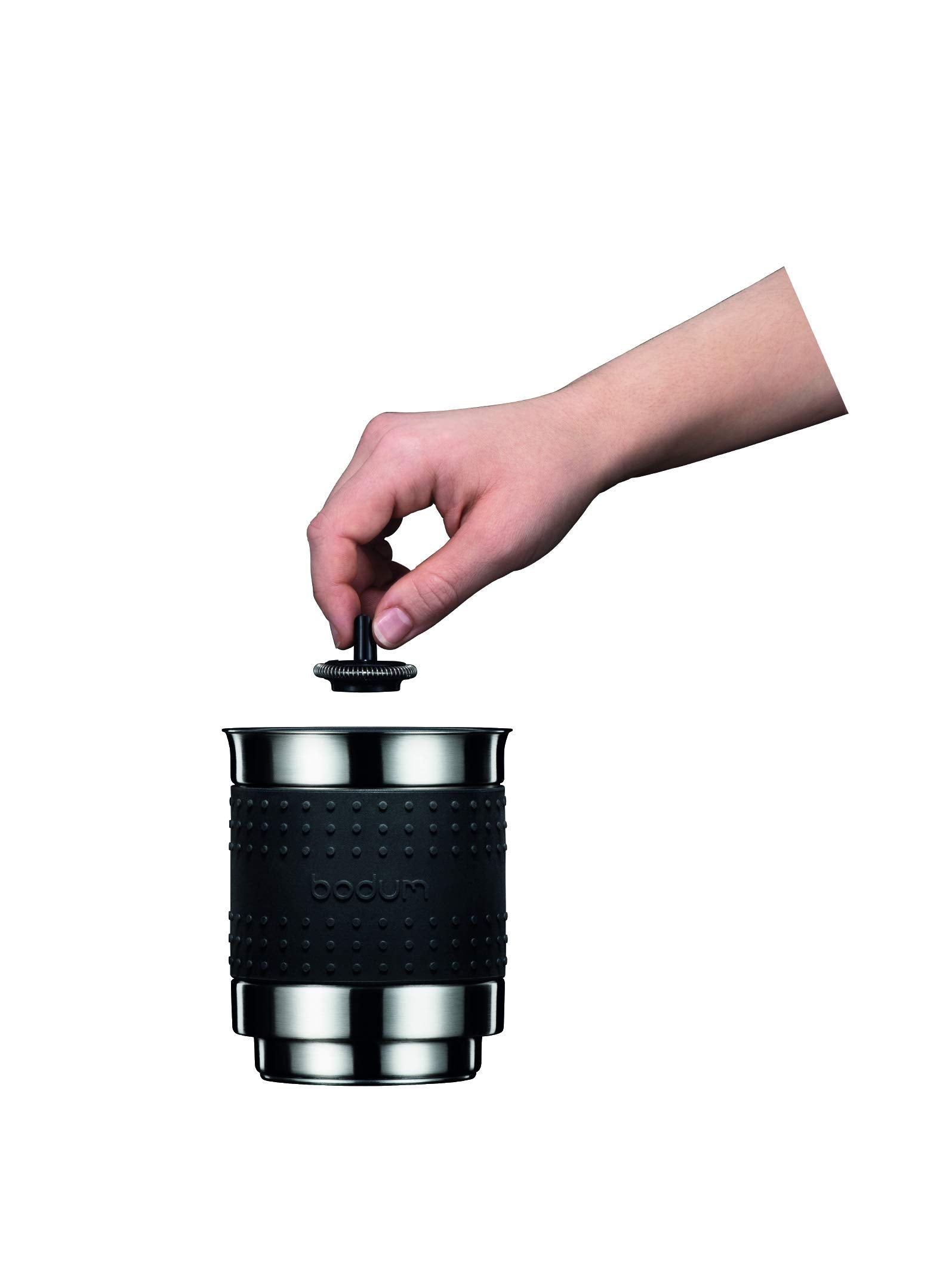 Bistro 13.5Oz Bistro Barista Electric Milk Frother, Automatic Temperature Control, Boil-Dry Protection, Black