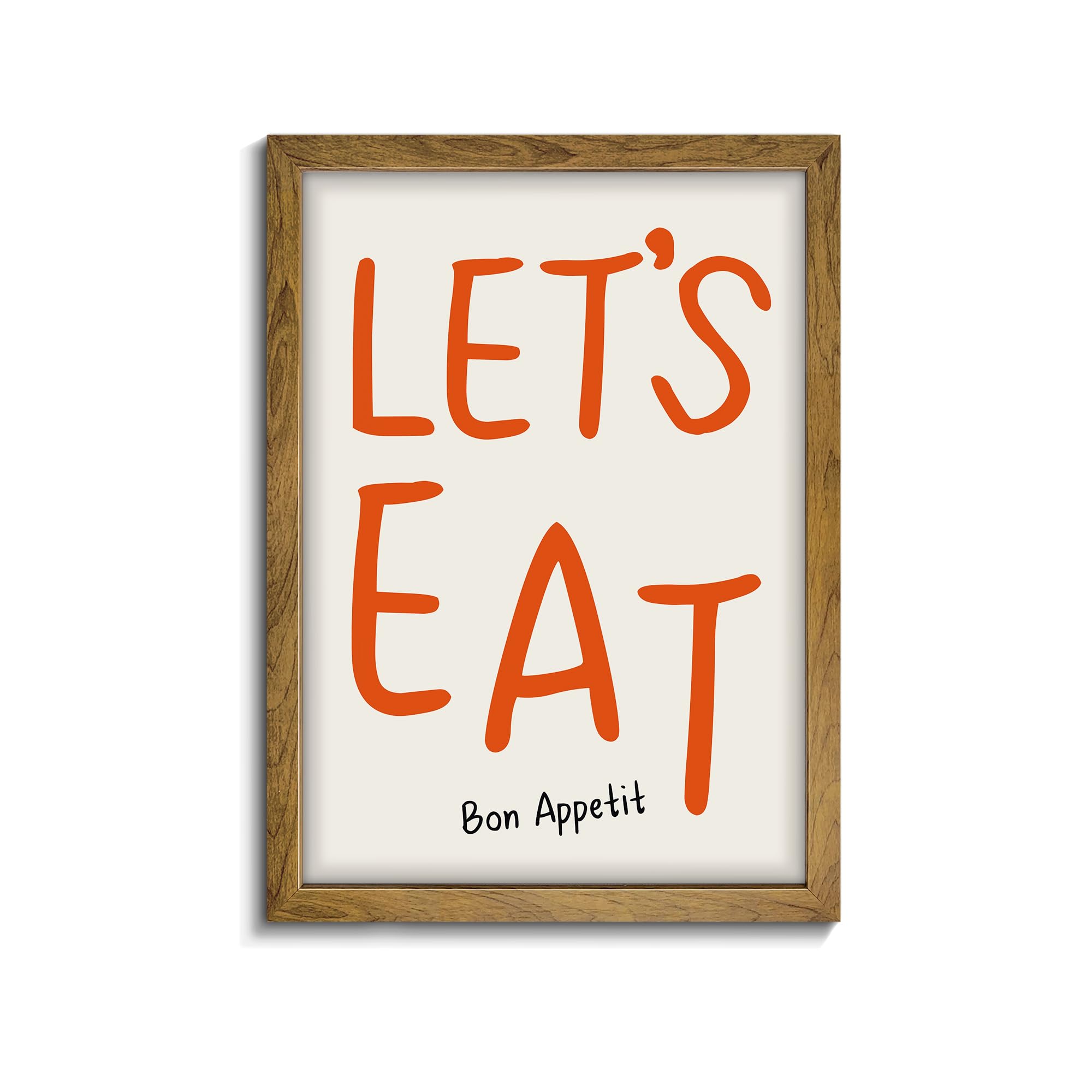 Let'S Eat Prints - Framed Kitchen Wall Art, Abstract Print, Bon Appetit Print, Kitchen Poster, Kitchen Wall Art Decor, Dining Ro
