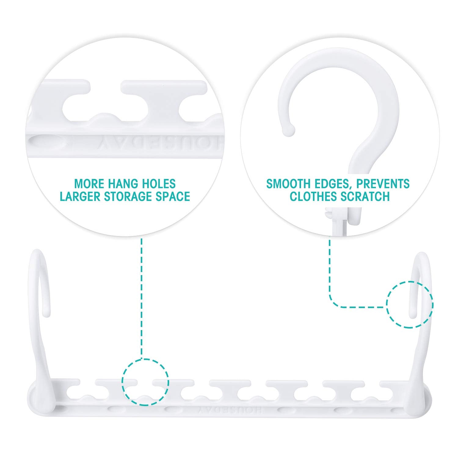 House Day Sturdy Plastic Space Saving Hangers Cascading Hanger Organizer Pack Of 20 Closet Space Saver Multifunctional Hangers F