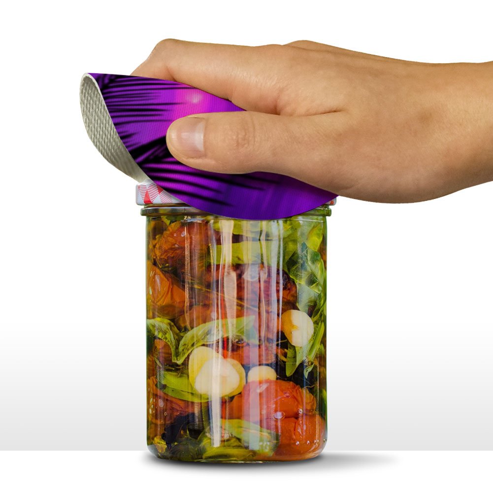 Beach Sunset Hibiscus Flower Hawaiian Purple Round Rubber Non-Slip Jar Gripper Lid Opener