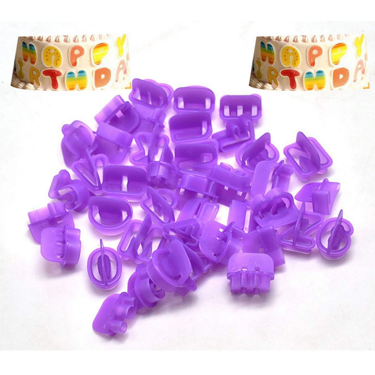 Fondant Letter Cutters, Alphabet Cutters, Letter And Number Fondant Cutters Set, 40-Pieces, Cookie Fondant Cake Mould Letter Cut