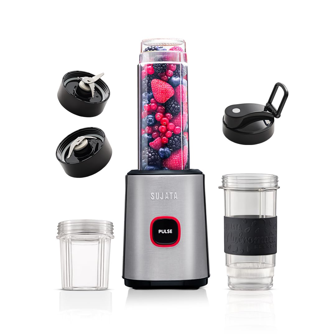 Sujata Nutromatic 600 Watt Electric Blender | Personal Blender For Smoothies, Juices & Nutritious Drinks With 3 Multipurpose Jar
