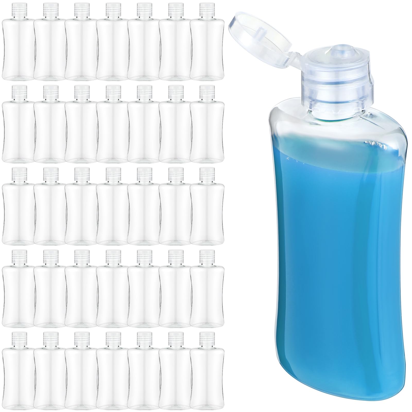 Domensi 36 Pcs 3.4 Oz Travel Bottles Bulk Plastic Squeeze Lotion Bottles With Flip Cap Small Portable Travel Leak Proof Refillab