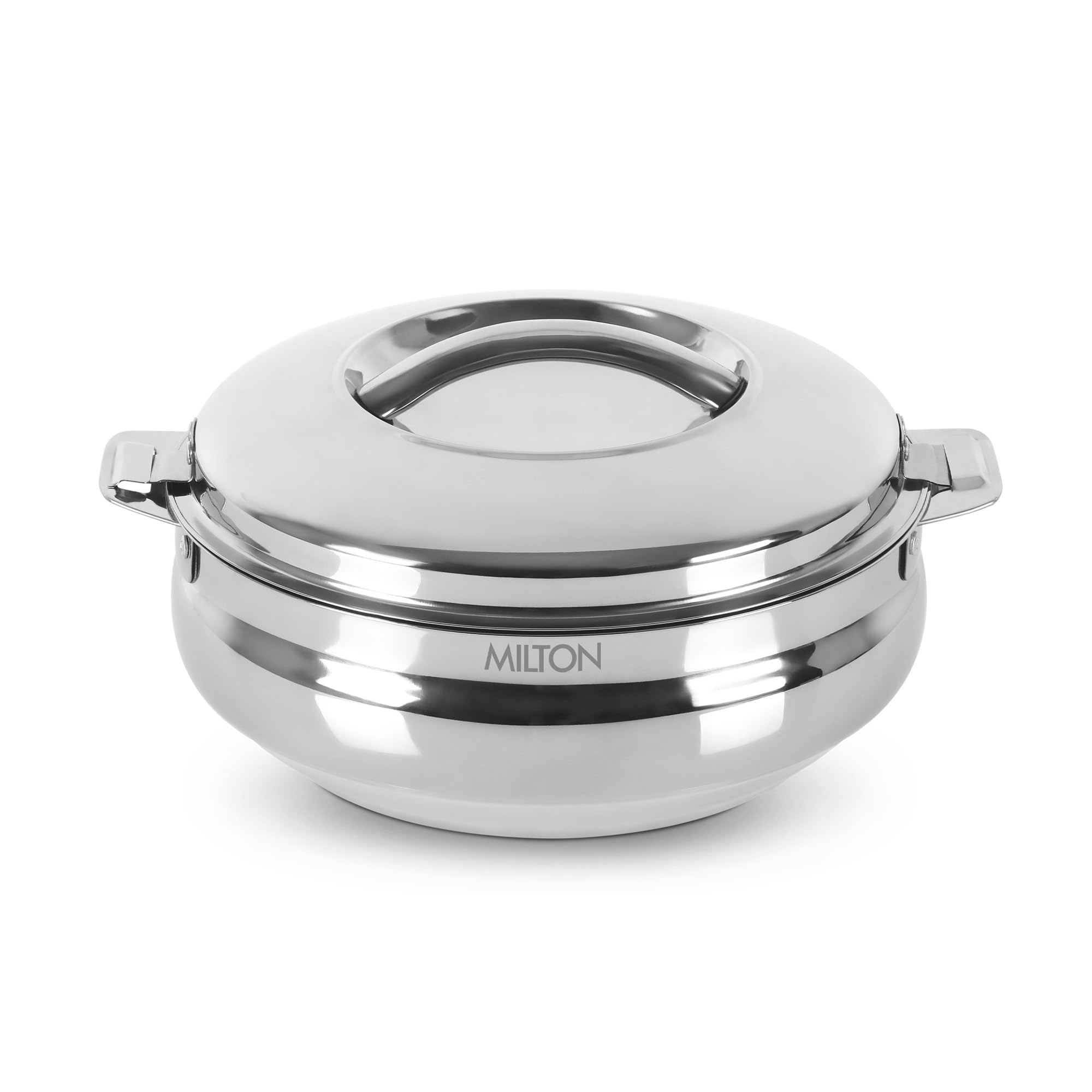 Milton Sphere 1500 Stainless Steel Casserole, 1.69 Litre, Silver | Double Walled | Pu Insulated | Hot & Cold | Food Grade | Easy