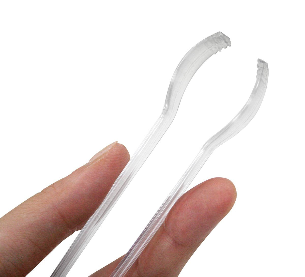 Mini Clear Plastic Tongs - 5.5'' X 10'' (12 Count) - Sturdy & Reusable - Perfect For Parties, Catering & Food Services